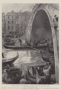A Royal Explorer at Venice, the Duke of the Abruzzi passing under the Ponte di Rialto by G.S. Amato